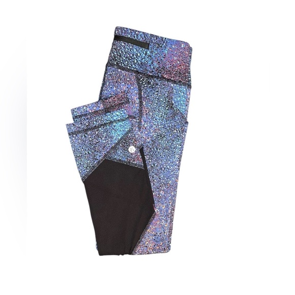 Lululemon Run Inspire Crop II – Mermaid Strive Galaxy Purple/Blue – Size 4 - Picture 1 of 3